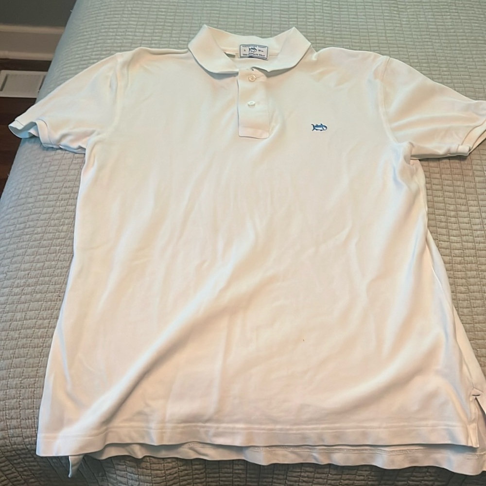 Men’s white Southern Tide polo size small